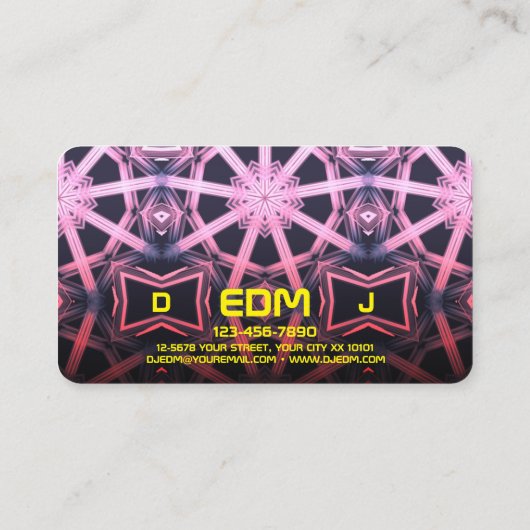 Carte de visite DJ EDM (Dos)