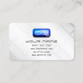 Carte De Visite DJ futuriste moderne immétallique (Dos)
