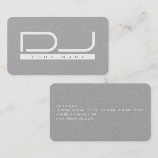 Carte De Visite DJ géant couverture artistique moderne (Devant / Derrière)