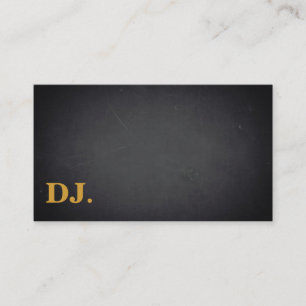 Carte De Visite DJ Gold Bold Texte Élégant minimaliste foncé
