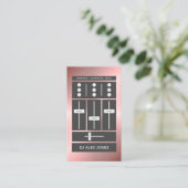 Carte De Visite DJ Gold Faux Rose moderne| Cool (Debout devant)