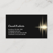 Carte De Visite DJ Gold Sound Waves Professional Deejay (Dos)