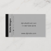 Carte de visite DJ gris casque (Dos)