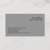 Carte De Visite DJ Gris Contemporain Vertical Clean (Dos)