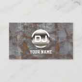 Carte De Visite DJ Grunge Metal Monogram Cool (Devant)