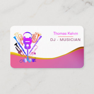 Carte De Visite DJ Instruments de musique Organisateur d'événement
