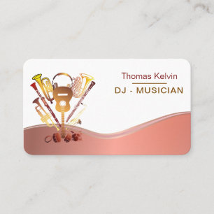 Carte De Visite DJ Instruments de musique Organisateur d'événement