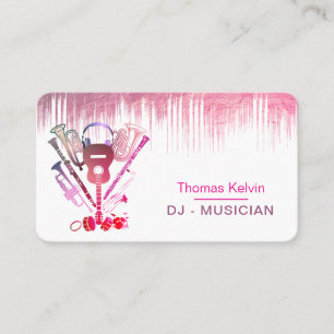 Carte De Visite DJ Instruments de musique Organisateur d'événement