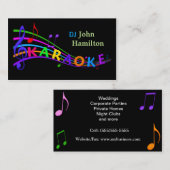 Carte de visite DJ Karaoke (Devant / Derrière)