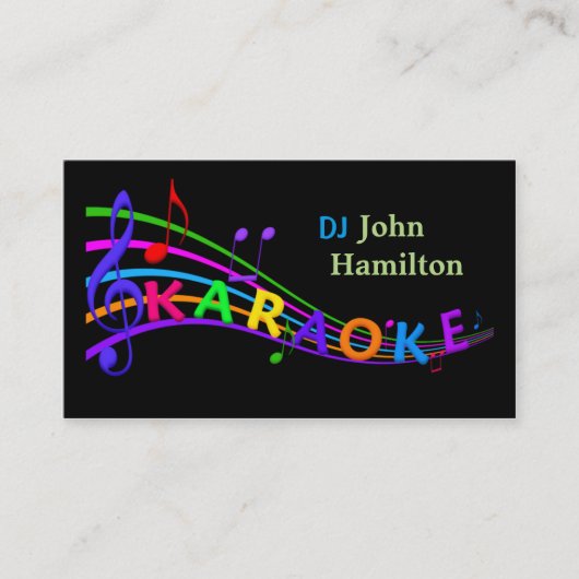 Carte de visite DJ Karaoke (Devant)