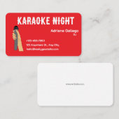 carte de visite DJ karaoke (modifiable) (Devant / Derrière)