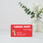 carte de visite DJ karaoke (modifiable) (Debout devant)