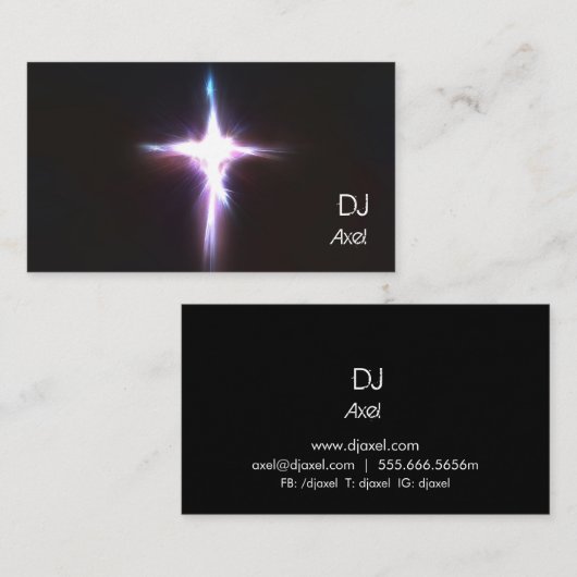 Carte de visite DJ Light Burt (Devant / Derrière)