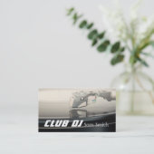 Carte De Visite DJ Métalique Moderne Stylish Vinyl Recoder Mixer (Debout devant)