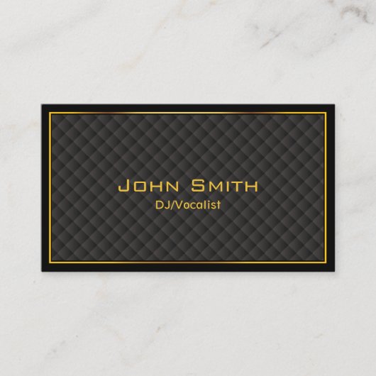 Carte De Visite DJ Modern Gold encadré musique (Devant)