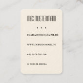 Carte de visite DJ moderne avec sa propre photo (Dos)