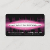 Carte de visite DJ Moderne Rose (Dos)