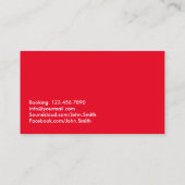 Carte De Visite DJ Monogram Bold Black & Red Professional (Dos)