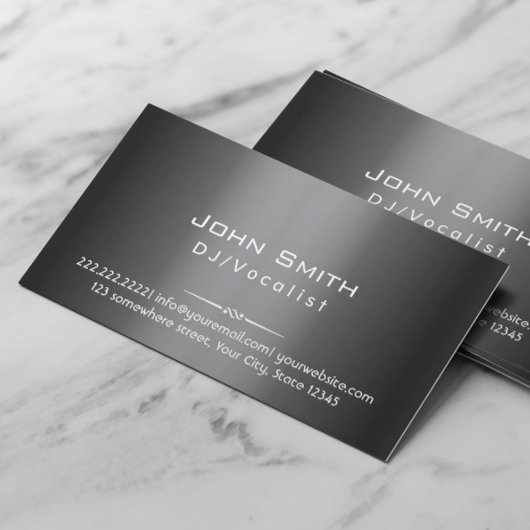 Carte De Visite DJ Music DJ Professional Dark Grey