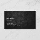 Carte De Visite DJ Music Grunge Dark Chalkboard (Dos)