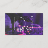 Carte De Visite DJ Music Party Event Tourne-disque Modern (Devant)