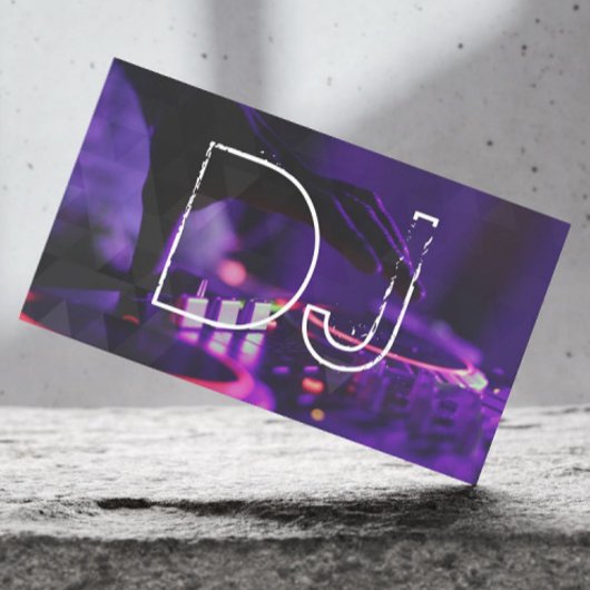 Carte De Visite DJ Music Party Event Tourne-disque Modern