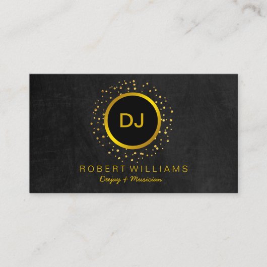Carte De Visite DJ musicien professionnel professeur de musique Go (Devant)