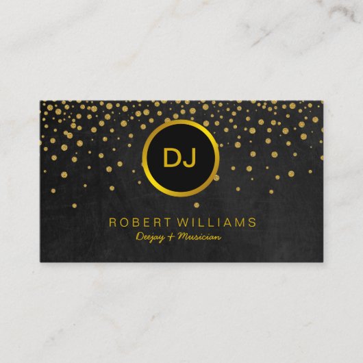 Carte De Visite DJ musicien professionnel professeur de musique Go (Devant)