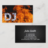 Carte De Visite DJ Musique Dee Jay Flaming Fire (Devant / Derrière)