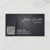 Carte De Visite DJ Musique Deejay Black Metal QR Code (Devant)