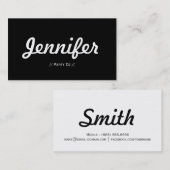 Carte De Visite DJ Party - Concise simple minimale (Devant / Derrière)