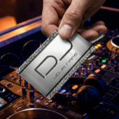Carte De Visite DJ Personnalisé - Aspect métallique lourd unique