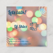 carte de visite DJ personnaliser (Dos)