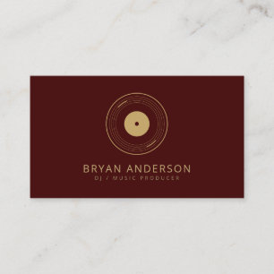 Carte de visite DJ Producteur de disques vinyles o