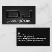 Carte de visite DJ professionnel de fibre de carbo (Devant / Derrière)