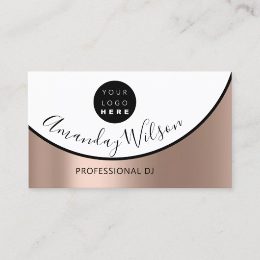 Carte De Visite DJ Professionnel Logo Singer Mariages Événements (Devant)