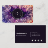 Carte De Visite DJ professionnel moderne quartz métallique (Devant / Derrière)