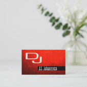 Carte de visite DJ professionnel moderne Red (Debout devant)