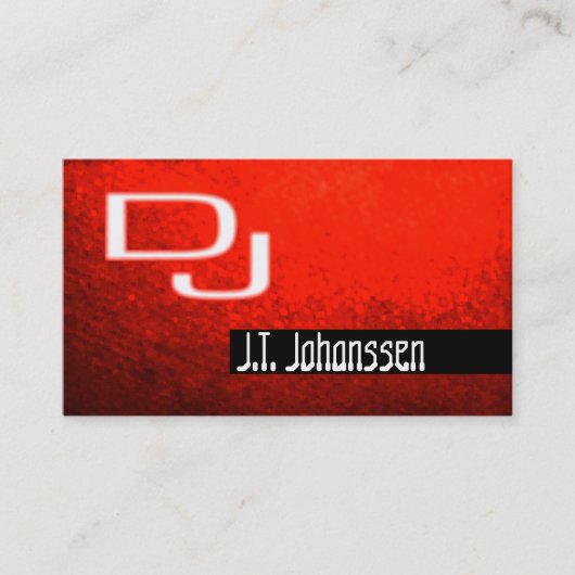 Carte de visite DJ professionnel moderne Red (Devant)
