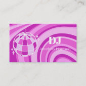 Carte De Visite DJ Retro Super Wave Disco Ball Purple (Devant)