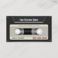 Carte de visite DJ simple sur bande Cassette