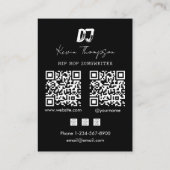 Carte De Visite DJ Singer Songwriter Music 2 QR Code Professional  (Dos)