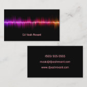 Carte De Visite DJ Sound Waves professionnel (Devant / Derrière)