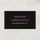 Carte De Visite DJ Sound Waves professionnel (Dos)