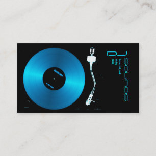 carte de visite dj table bleue