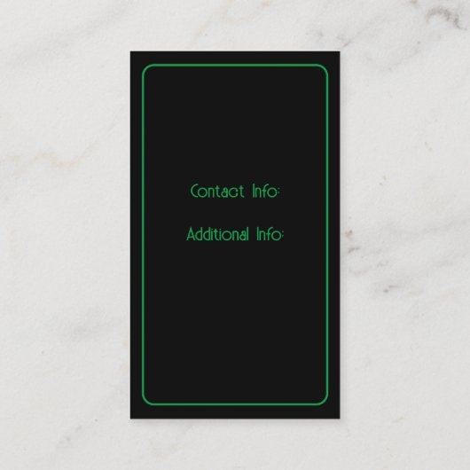 Carte De Visite DJ Tech (Dos)