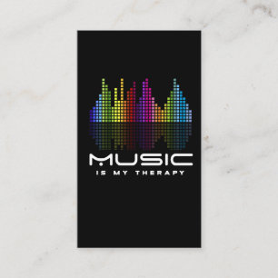 Carte De Visite DJ Techno Therapy Music Equalizer