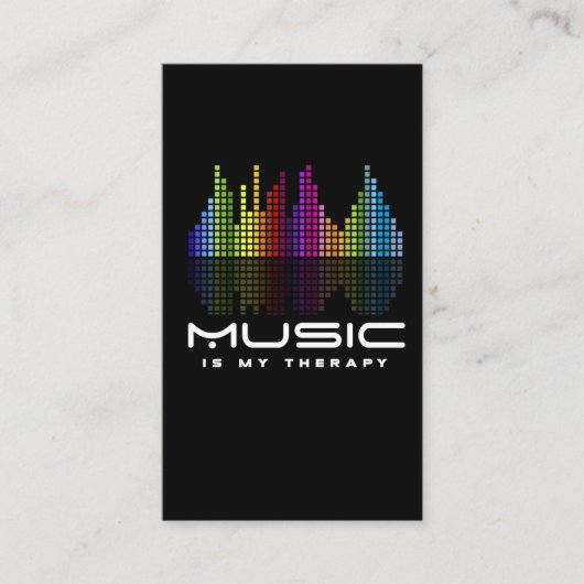 Carte De Visite DJ Techno Therapy Music Equalizer (Devant)