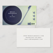 Carte De Visite DJ Tourne-disque (Devant / Derrière)