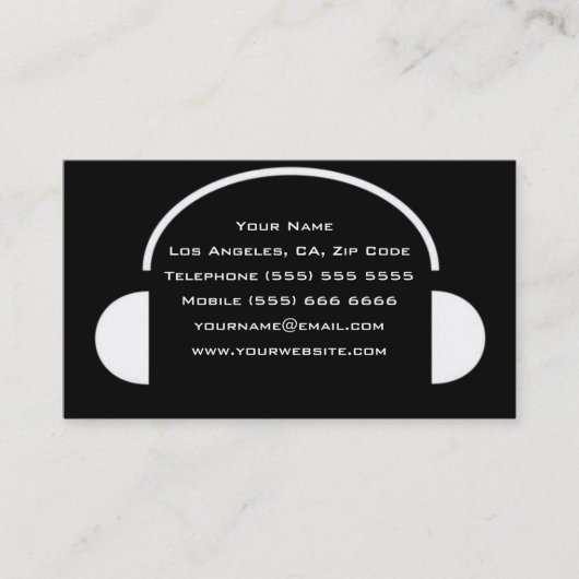 Carte de visite DJ unique (Devant)